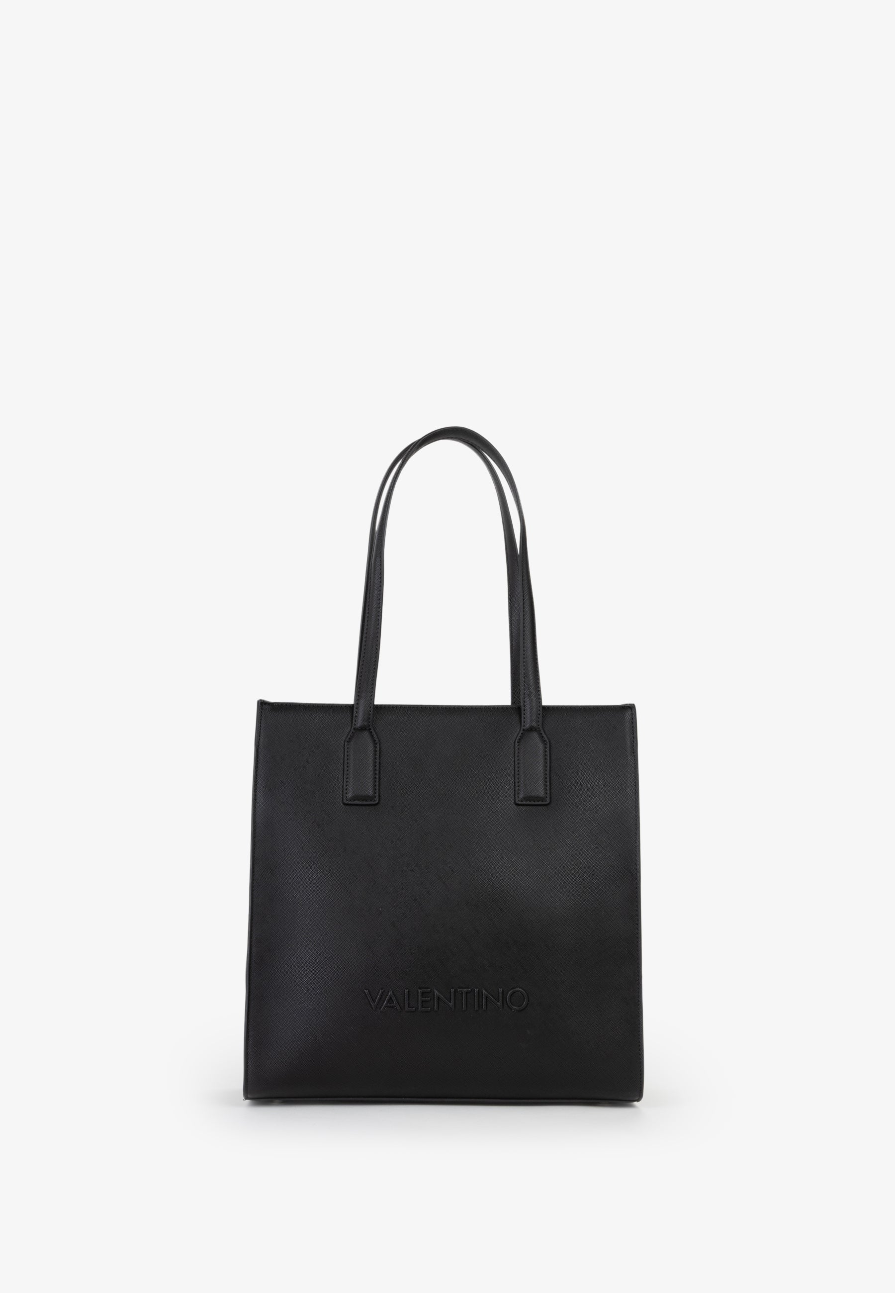 Shopper donna Mario Valentino strutturata con doppio manico e design minimal elegante Nero TU | Giò Fashion