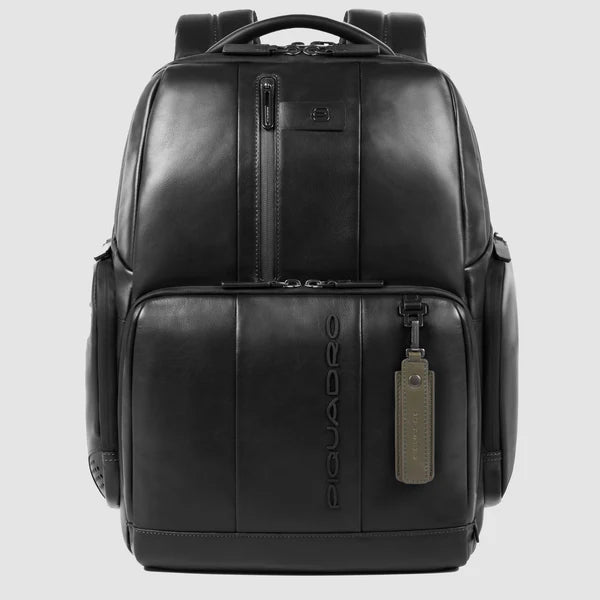 Zaino Piquadro Urban in pelle porta PC con tasche multifunzione Nero TU | Giò Fashion