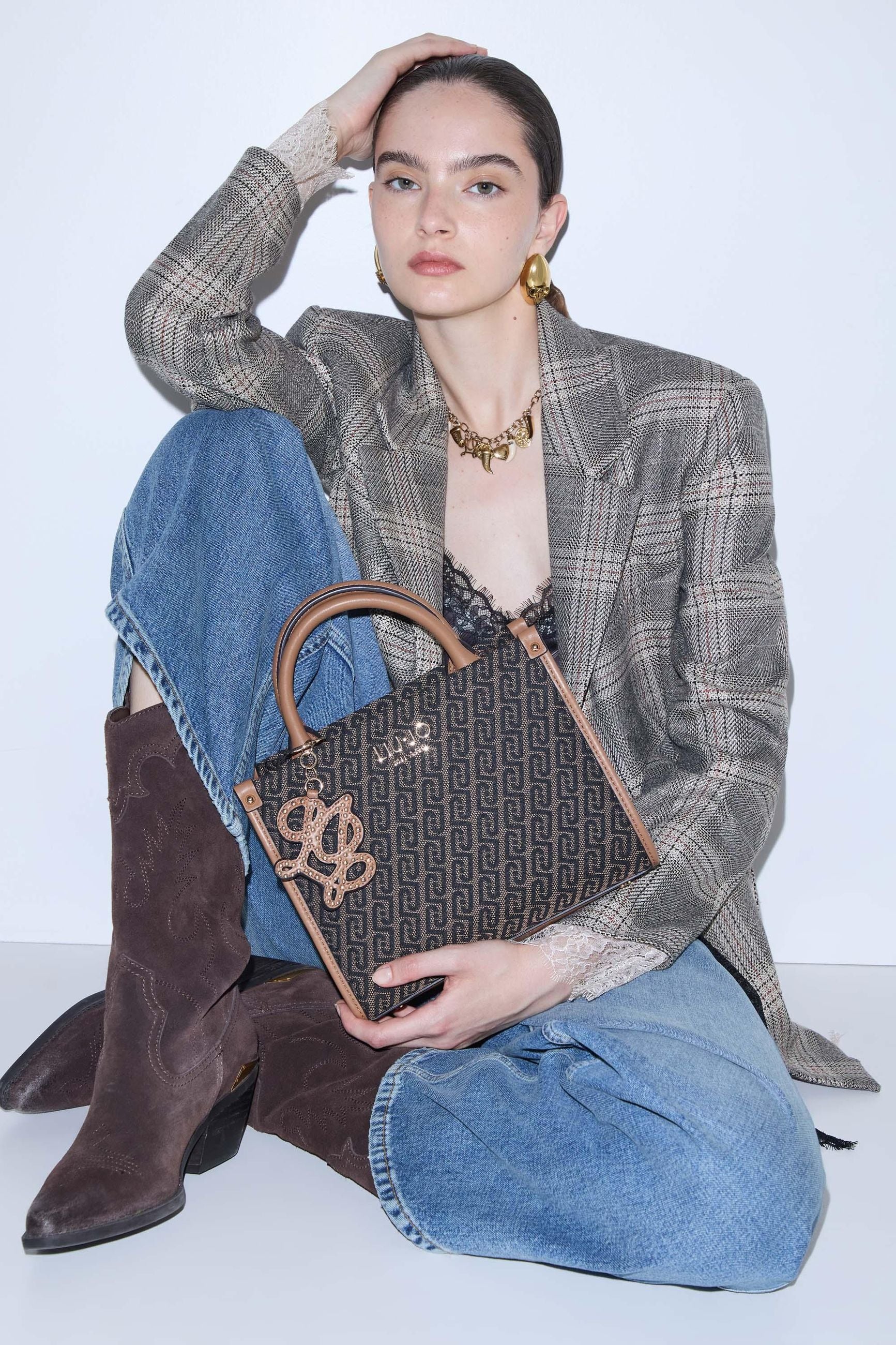 Liu Jo Borsa Piccola Donna Jacquard con Tracolla
