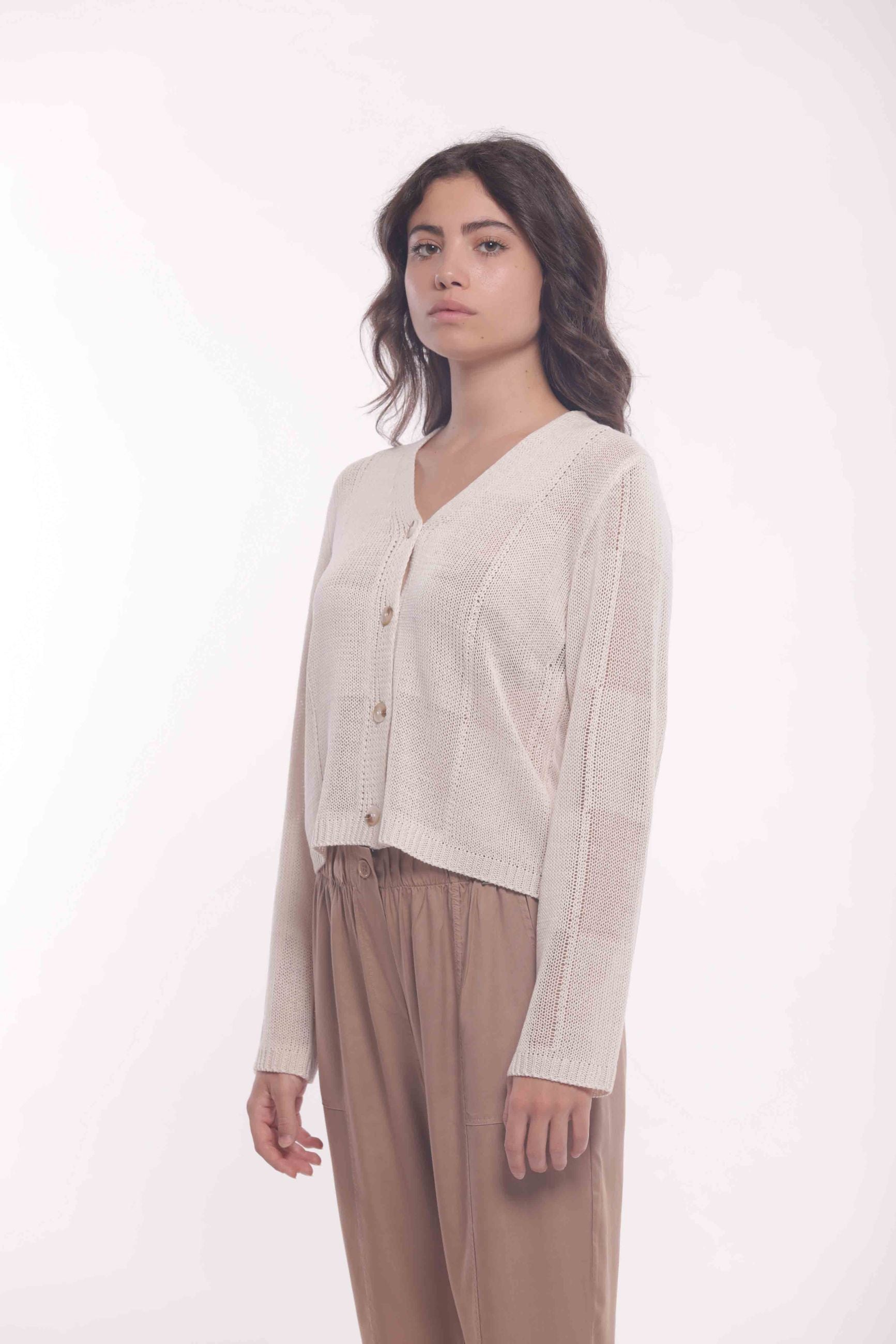 Cardigan Geometrico in Maglia Leggera Mimi Mua