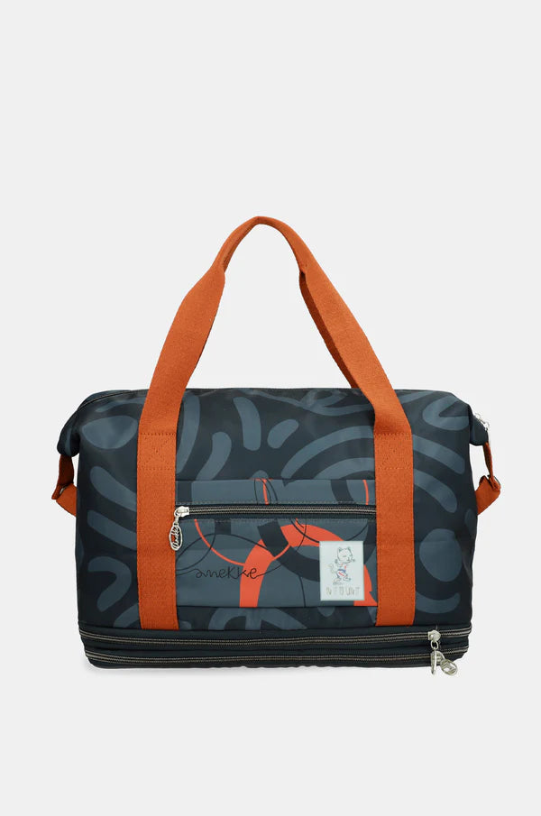 Borsa da viaggio Anekke capiente con doppio scomparto e chiusura con zip BLU TU | Giò Fashion