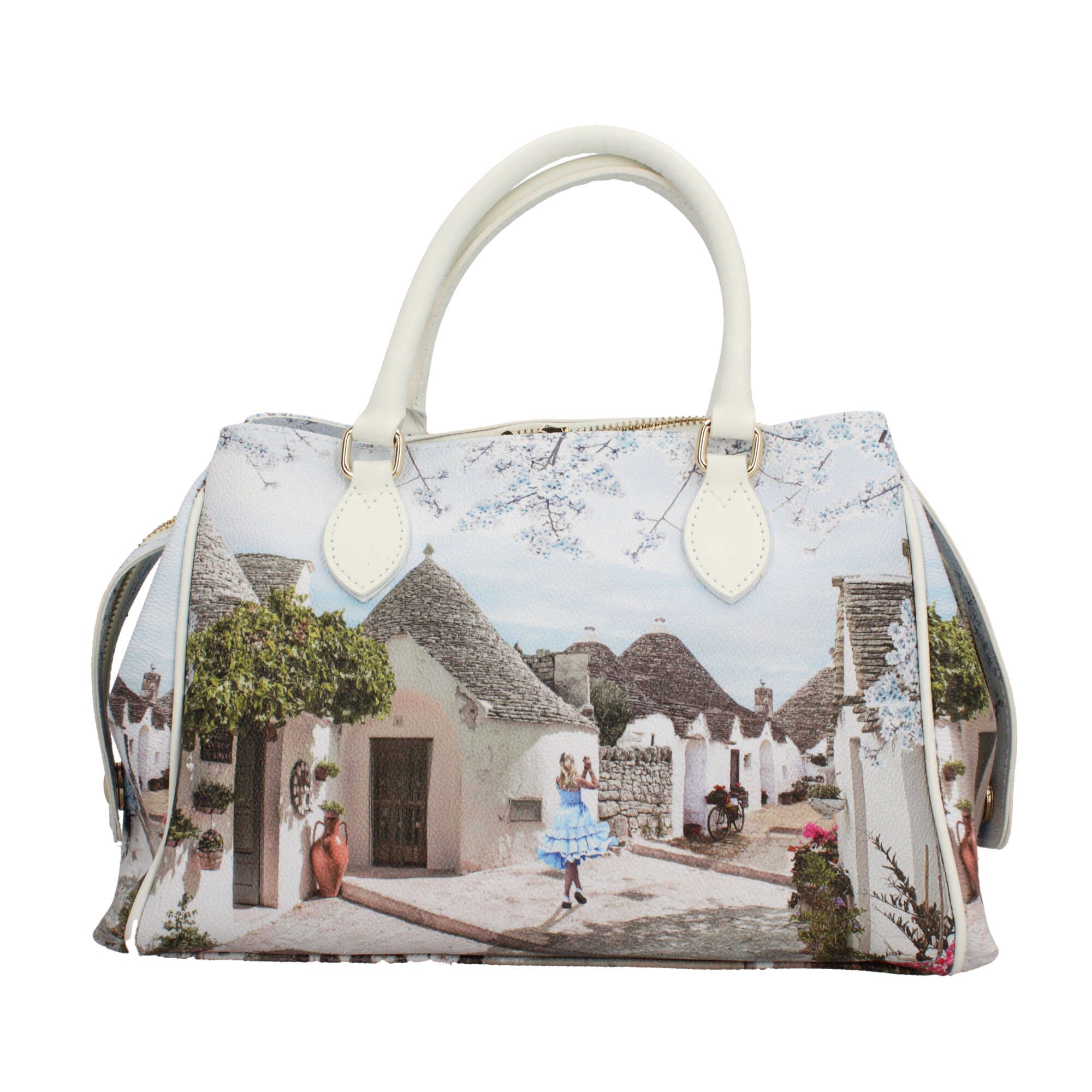 Borsa YNot Milano a mano con stampa ALICE IN TRULLI TU | Giò Fashion