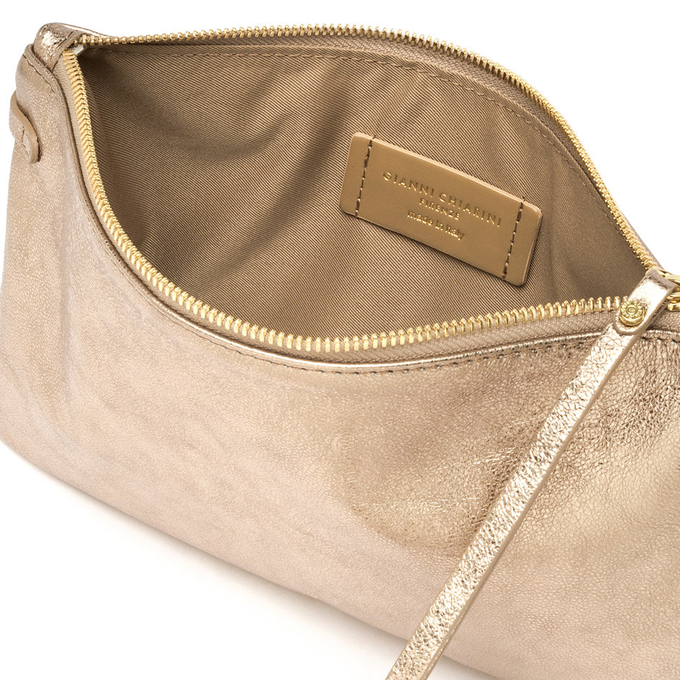 Pochette a Tracolla Gianni Chiarini Hermy in pelle metallizzata Oro TU | Giò Fashion