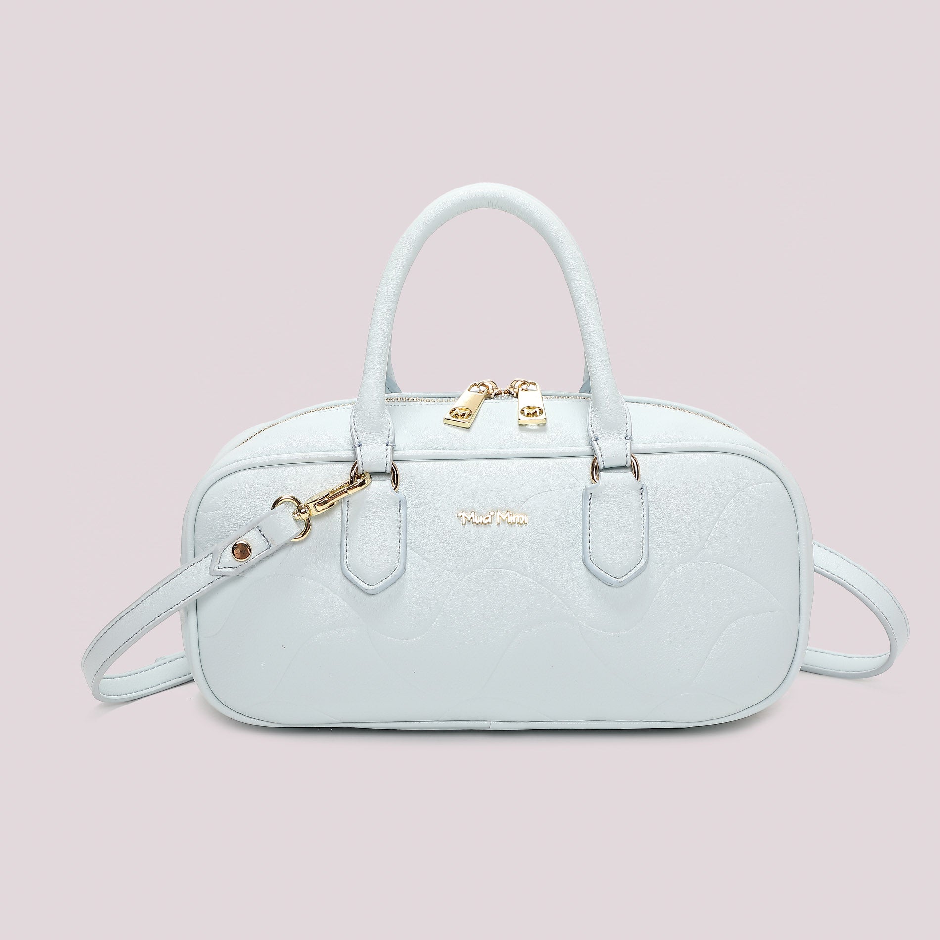 Borsa a mano donna Mimi Mua con tracolla e motivo trapuntato elegante CELESTE TU | Giò Fashion
