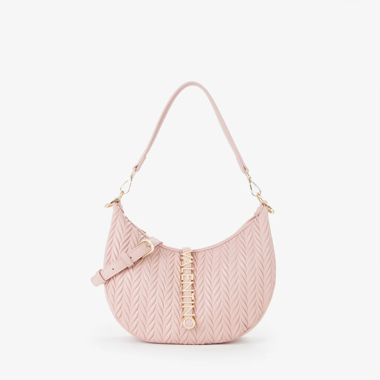 Valentino borsa hobo donna trapuntata con logo Rosa TU | Giò Fashion