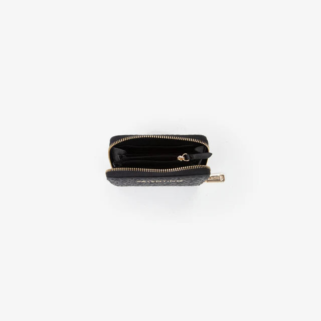 Portafoglio donna Mario Valentino compatto con chiusura zip e design elegante NERO TU | Giò Fashion