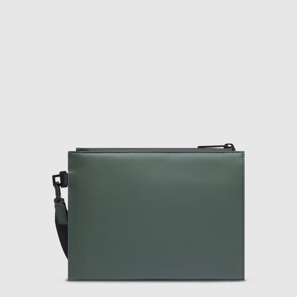Piquadro pochette da uomo elegante in pelle con cinturino da polso Verde TU | Giò Fashion