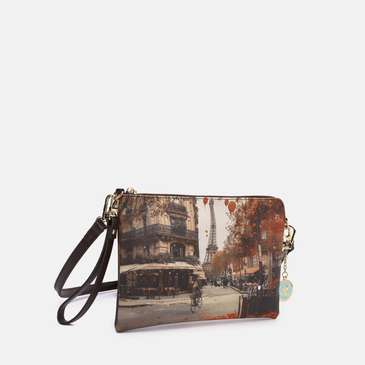 Ynot? Yes Bag Clutch Donna con Tracolla e Tasca Zip