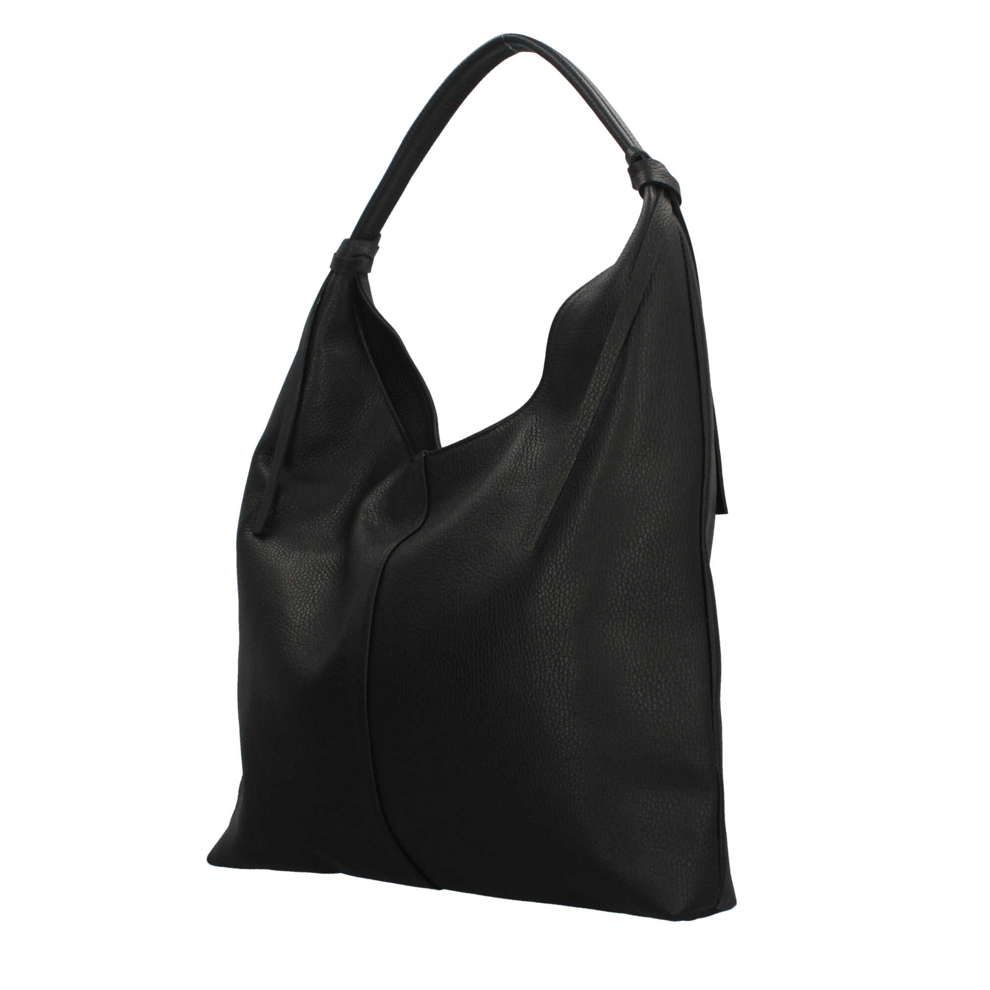 Borsa a spalla in pelle martellata Made in Italy dal taglio morbido
