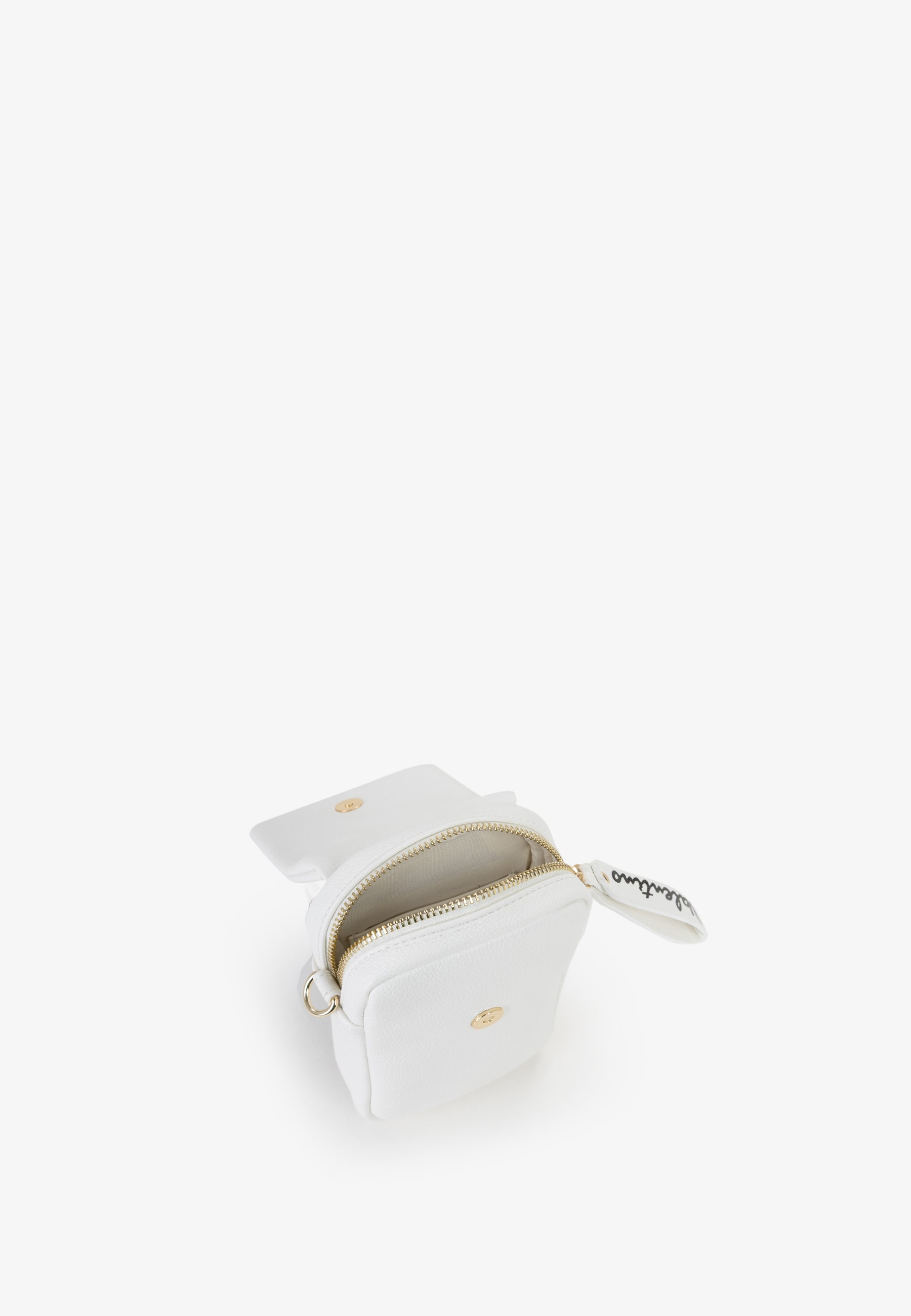 Mini borsa tracolla donna Mario Valentino con patta e logo frontale Bianco TU | Giò Fashion