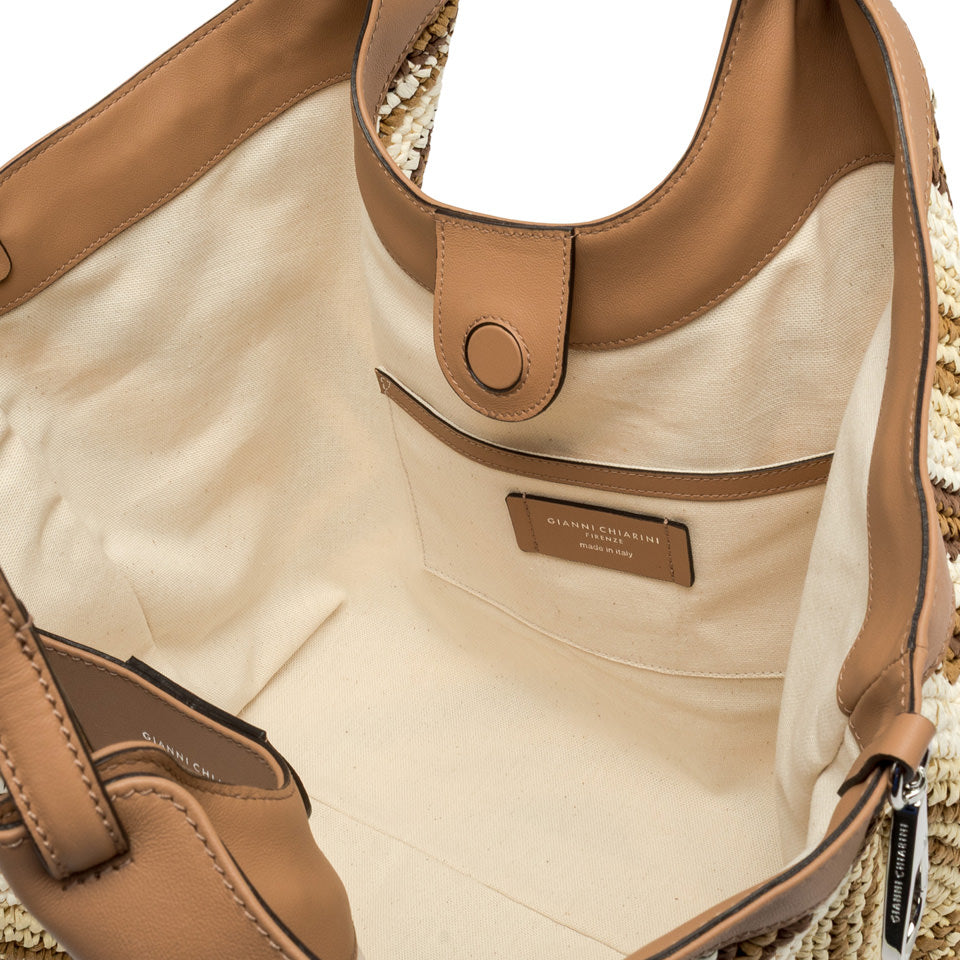 Gianni Chiarini borsa shopper estiva a spalla intrecciata capiente Cuoio TU | Giò Fashion