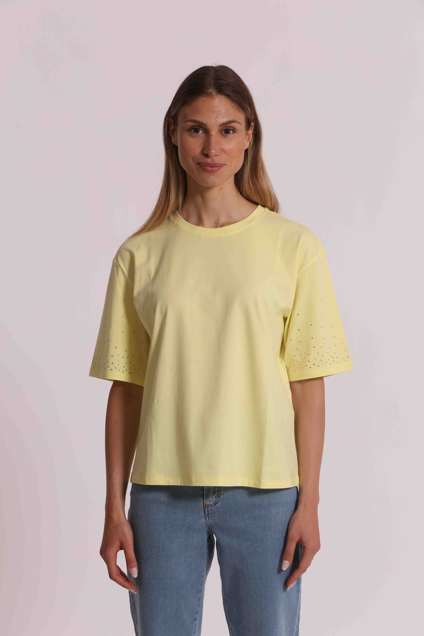 T-shirt donna Mimi Mua a maniche corte con design minimal e vestibilità morbida
