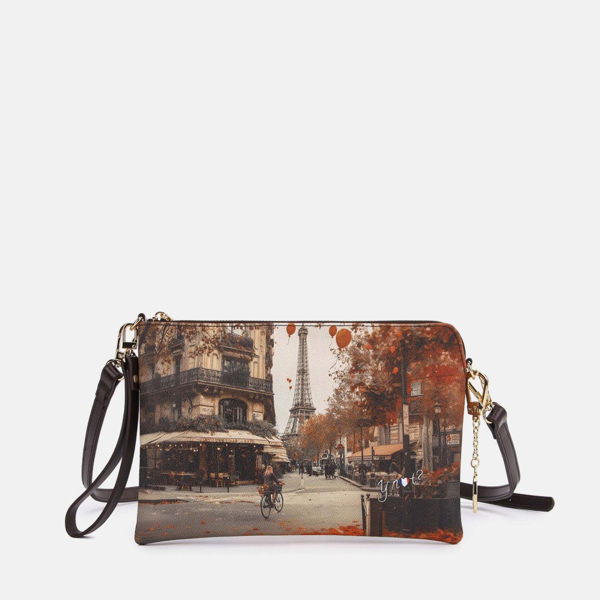 Ynot? Yes Bag Clutch Donna con Tracolla e Tasca Zip