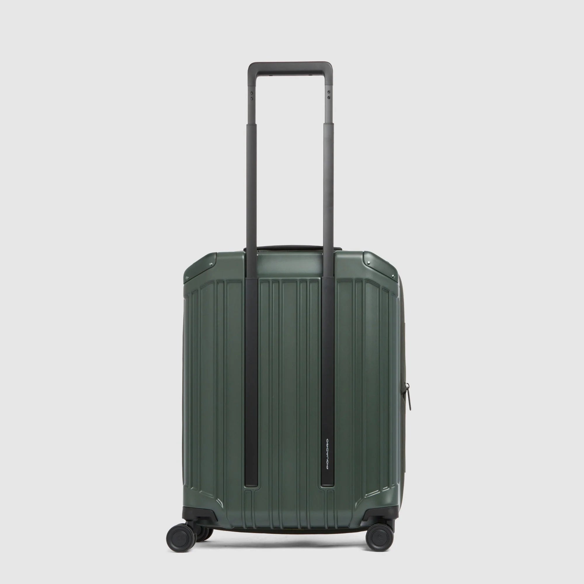 Piquadro Trolley Rigido da Cabina PQ-Light Blu Opaco Espandibile con 4 Ruote e Porta PC 17,3"