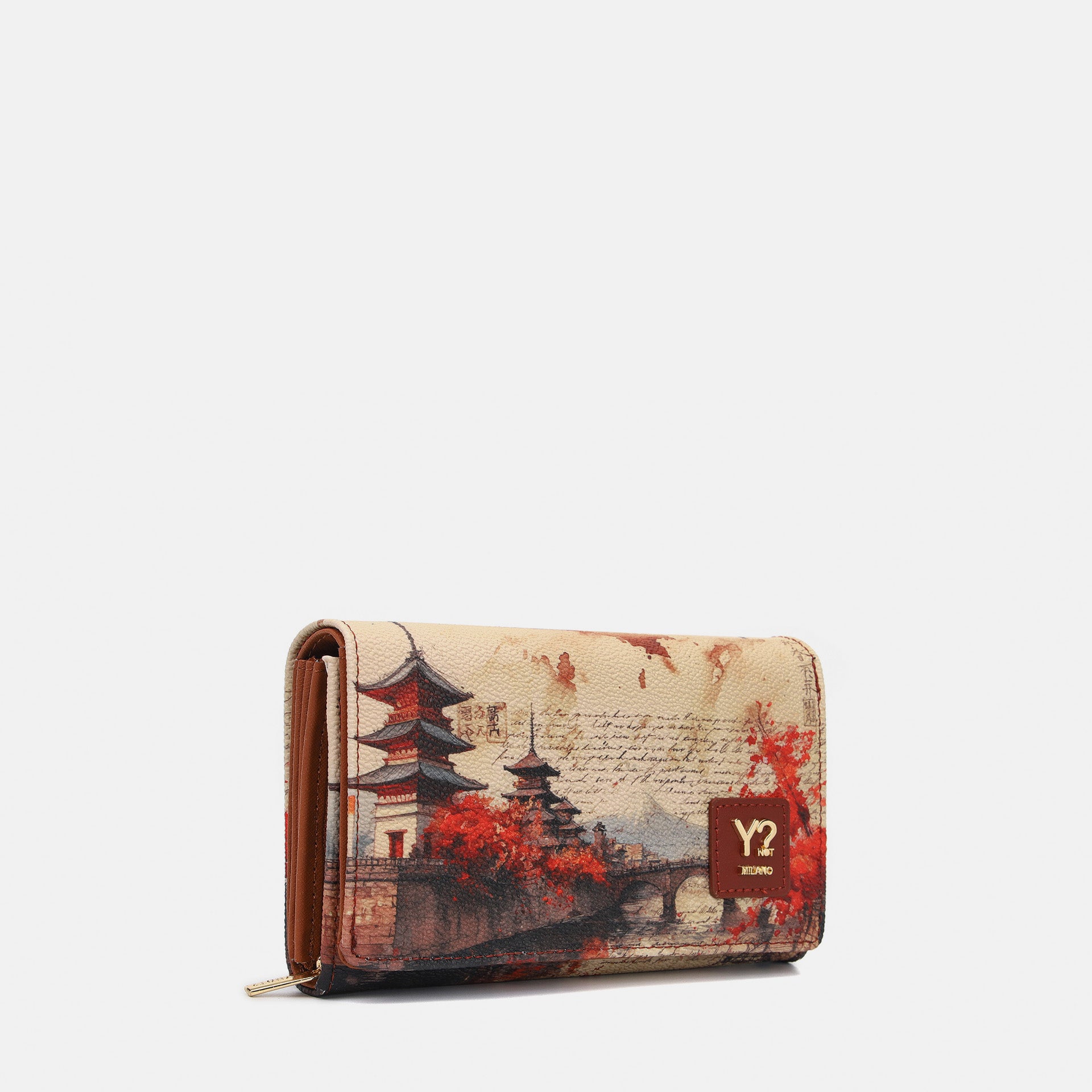 Ynot? Yes Bag Portafoglio Donna Compatto in Ecopelle con Zip