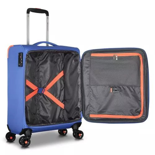 Trolley Roncato morbido con 4 ruote e chiusura TSA per viaggi pratici violetto TU | Giò Fashion