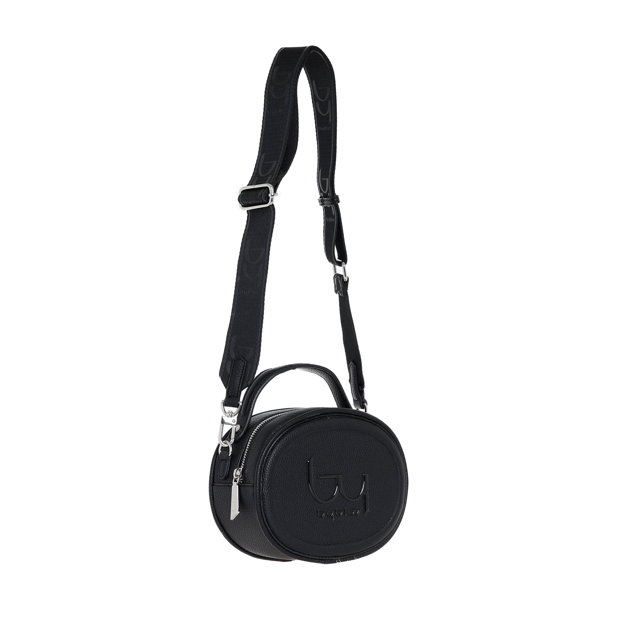 Borsa tracolla Byblos donna rotonda con logo frontale e tracolla regolabile Nero TU | Giò Fashion