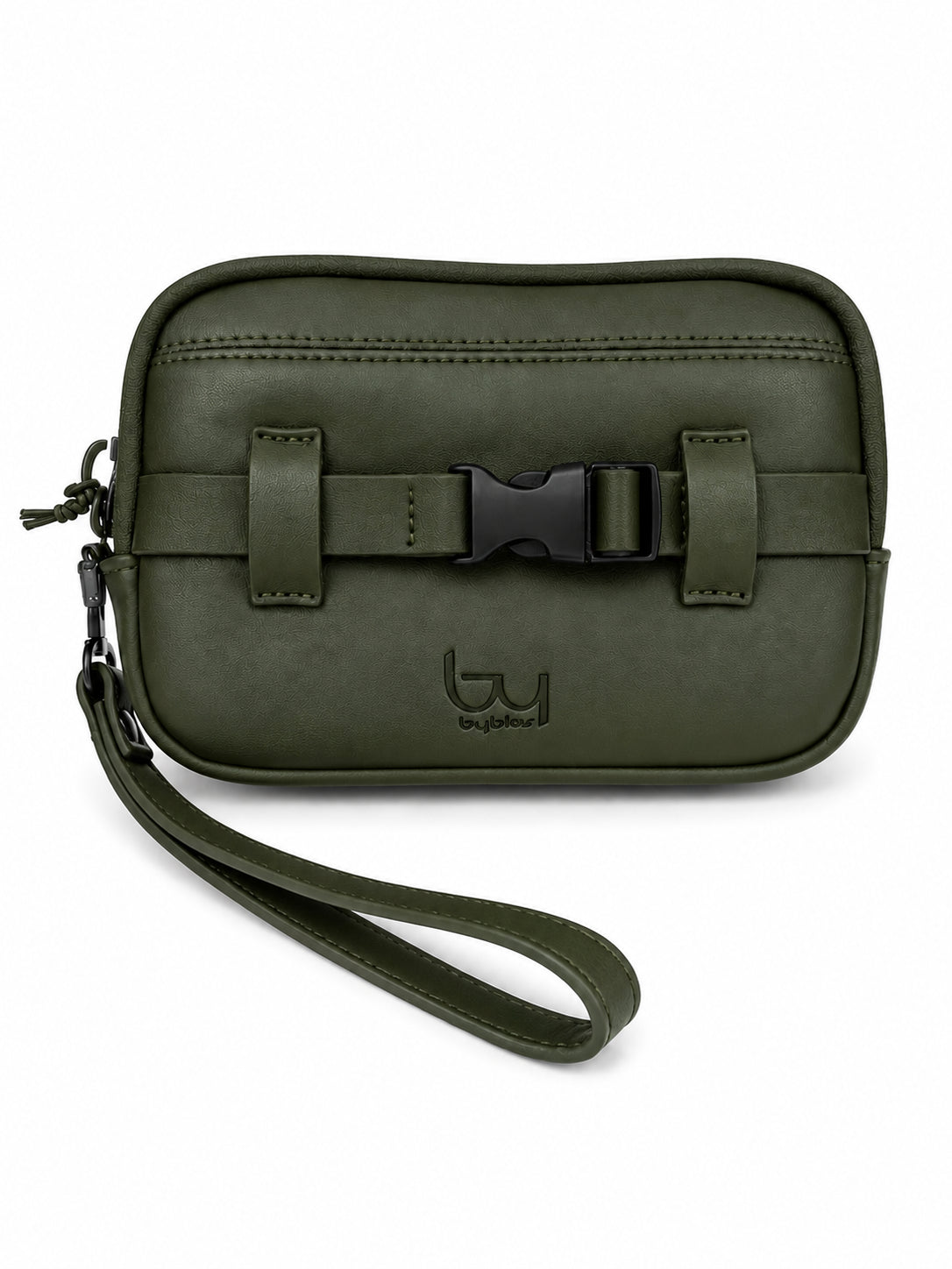 By Byblos Pochette Uomo con Cinturino e Chiusura Frontale VERDE MILITARE TU | Giò Fashion