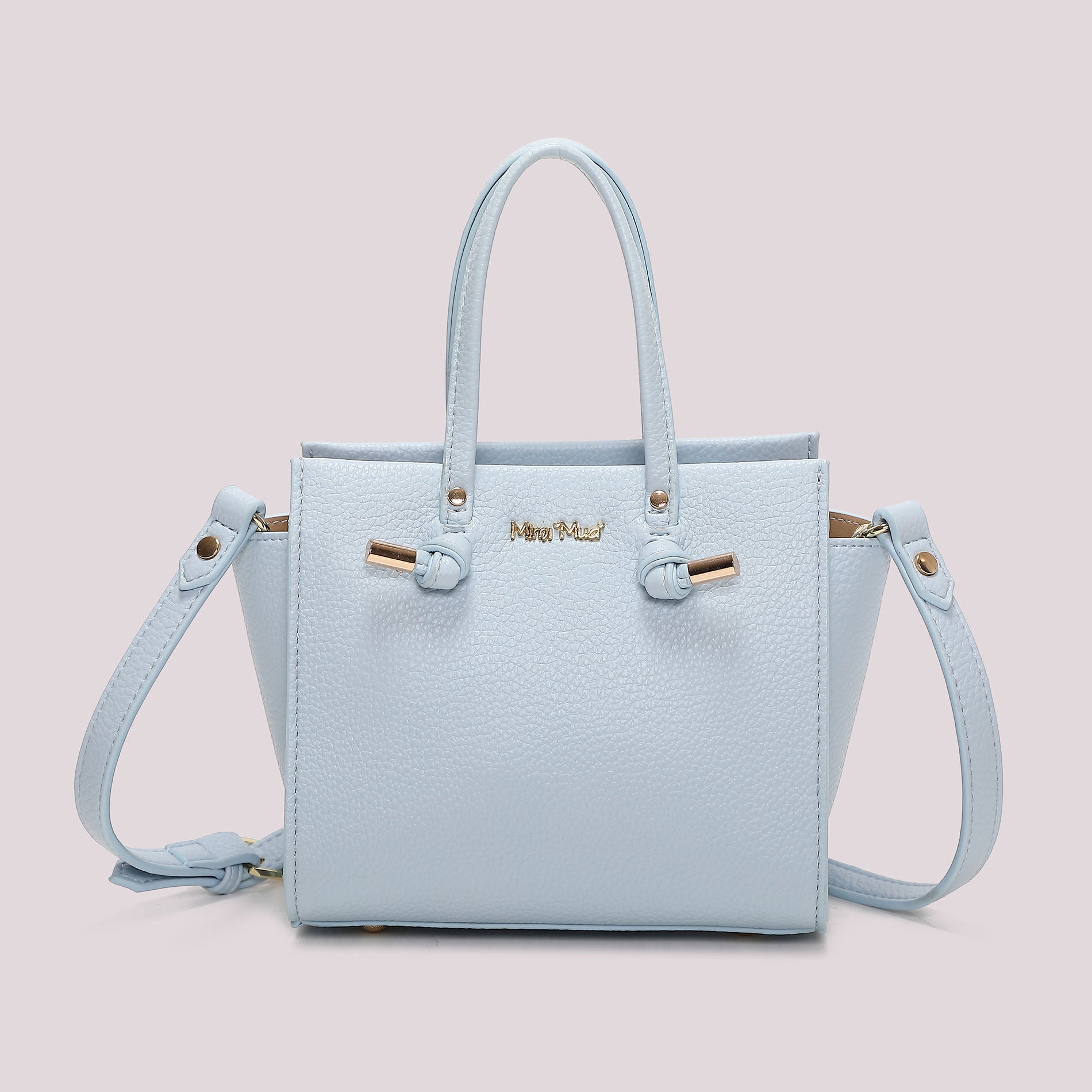 Borsa tote donna beige Mimi Mua con manici lunghi e tracolla CELESTE TU | Giò Fashion
