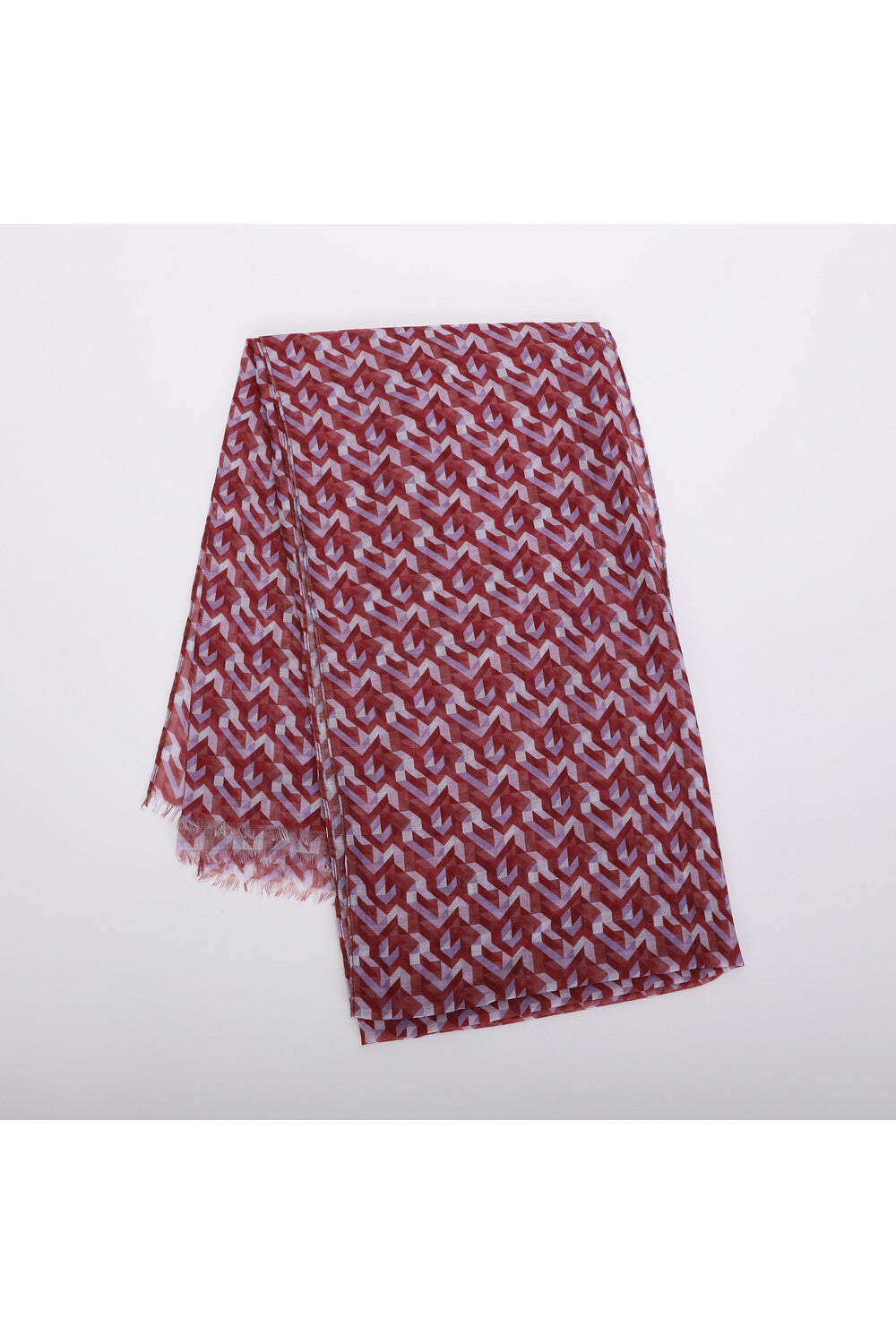 Sciarpa Mimi Mua con fantasia geometrica BORDEAUX TU | Giò Fashion