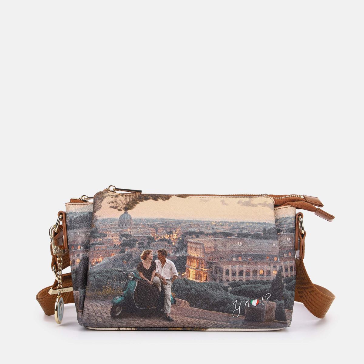 Ynot? Yes Bag Borsa a Spalla Donna con 3 Scomparti