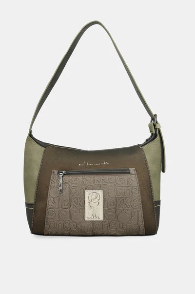 Borsa a spalla donna Anekke con zip e tracolla regolabile VERDE TU | Giò Fashion
