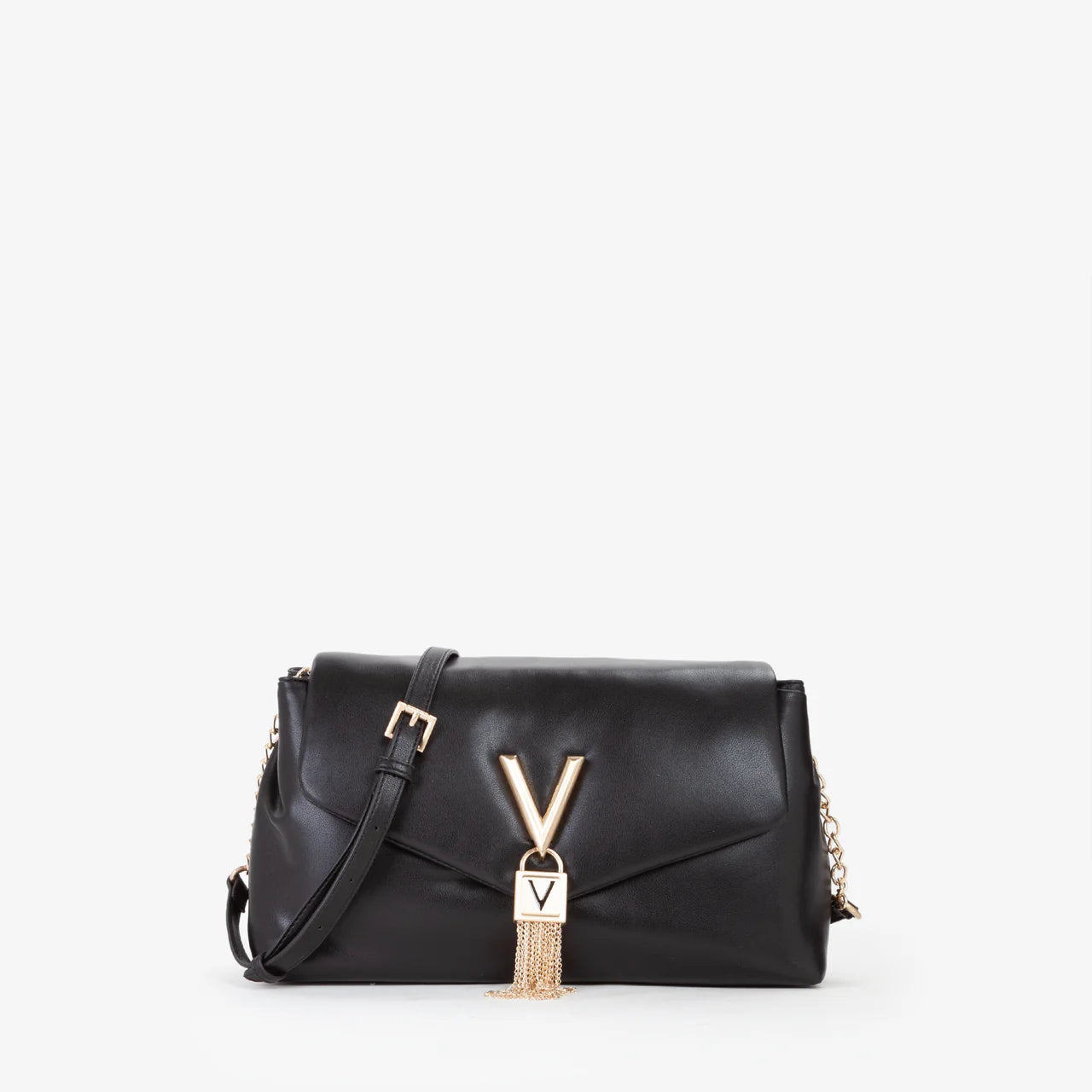 Valentino borsa a tracolla donna con patta e dettaglio V Nero TU | Giò Fashion