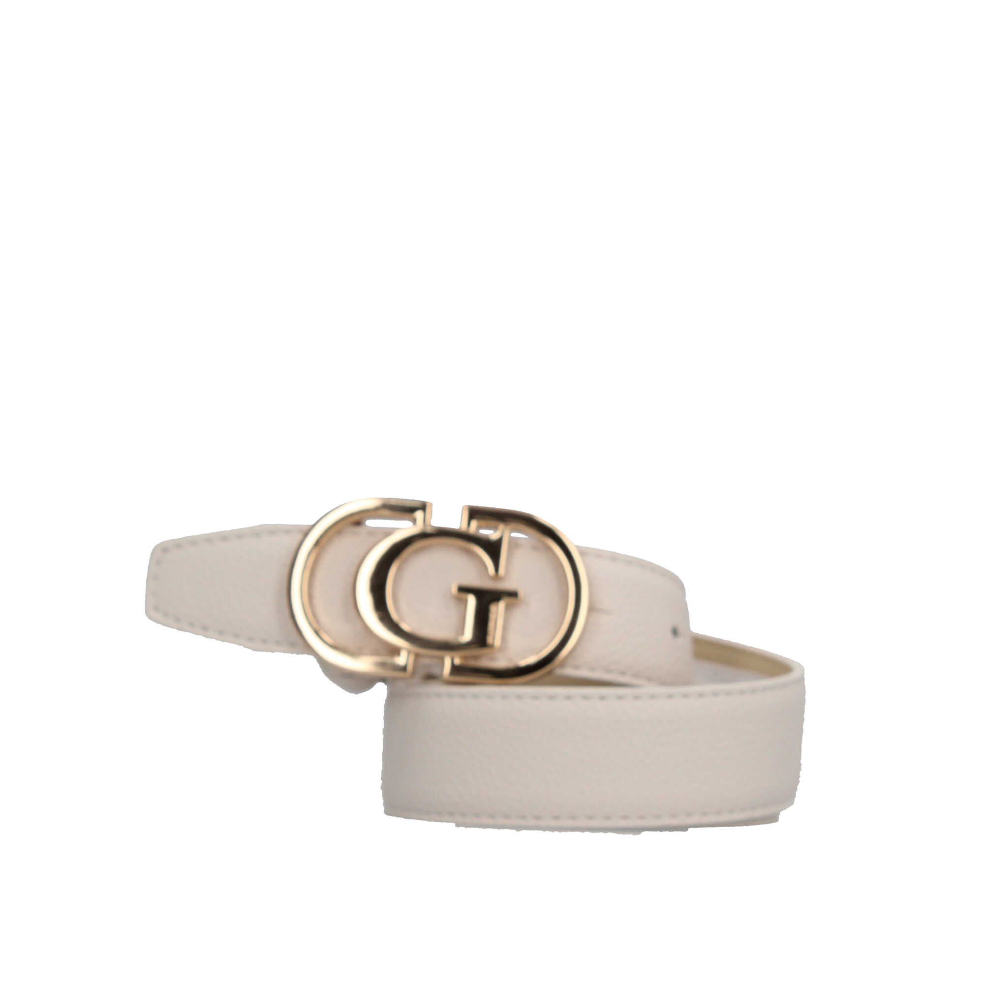 Cintura Guess con fibbia doppia G dorata Bianco M | Giò Fashion