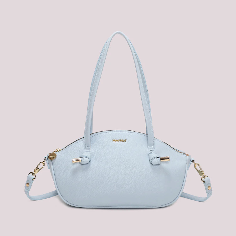 Borsa a Spalla Mimi Mua Nodo ai Manici CELESTE TU | Giò Fashion