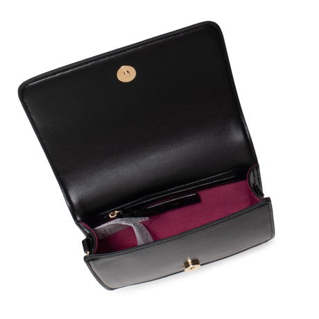 Mario Valentino borsa a tracolla donna compatta con catena NERO TU | Giò Fashion