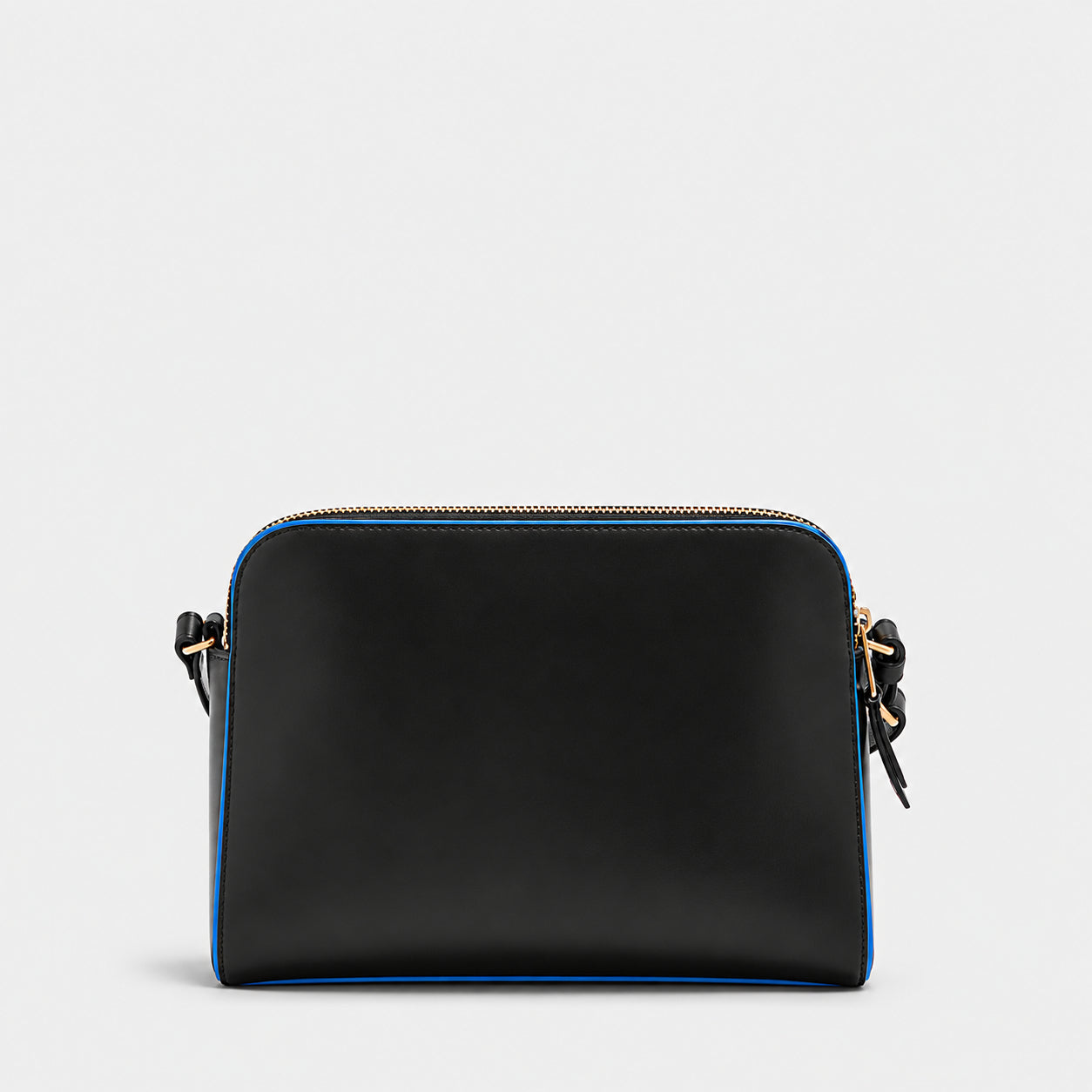 Borsa a Tracolla Donna in Pelle Blue Square a Tre Scomparti