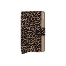 Portafoglio Secrid Miniwallet in pelle con protezione RFID e fantasia animalier