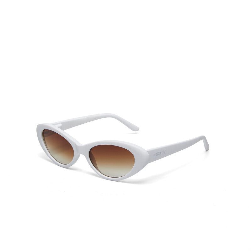 OKKIA Lina Occhiali da Sole Donna Small Cat Eye con Lenti Sfumate e Protezione UV400