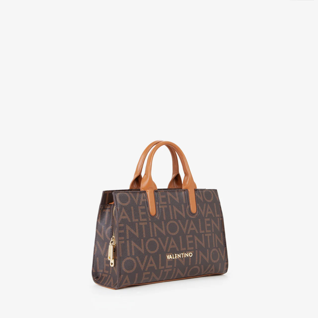 Valentino borsa a mano logata con tracolla in tessuto Marrone TU | Giò Fashion