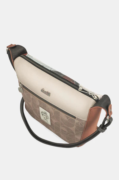 Borsa a tracolla donna Anekke con tasca frontale e zip Beige TU | Giò Fashion