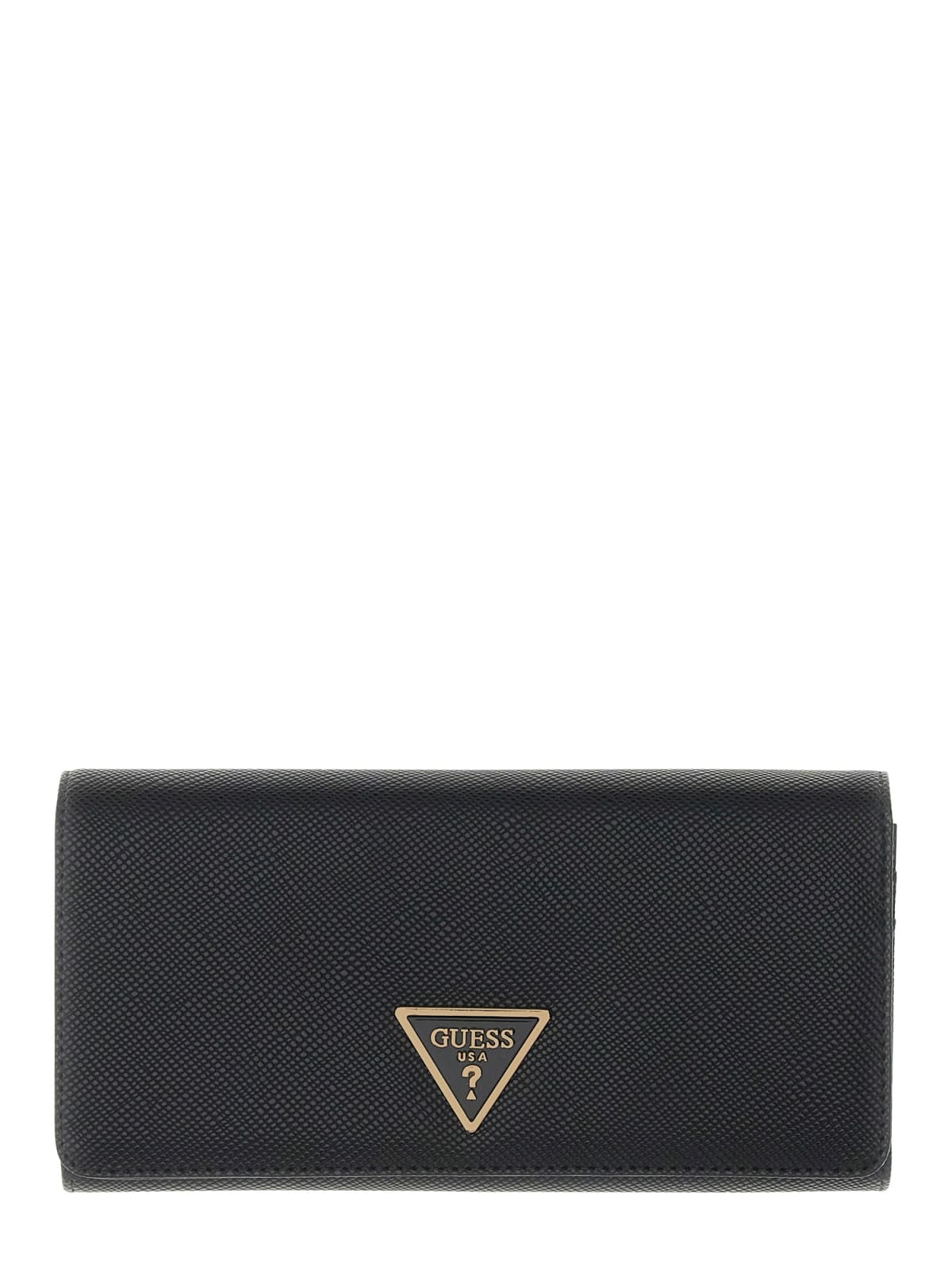 Portafoglio Guess donna grande con logo triangolo frontale
