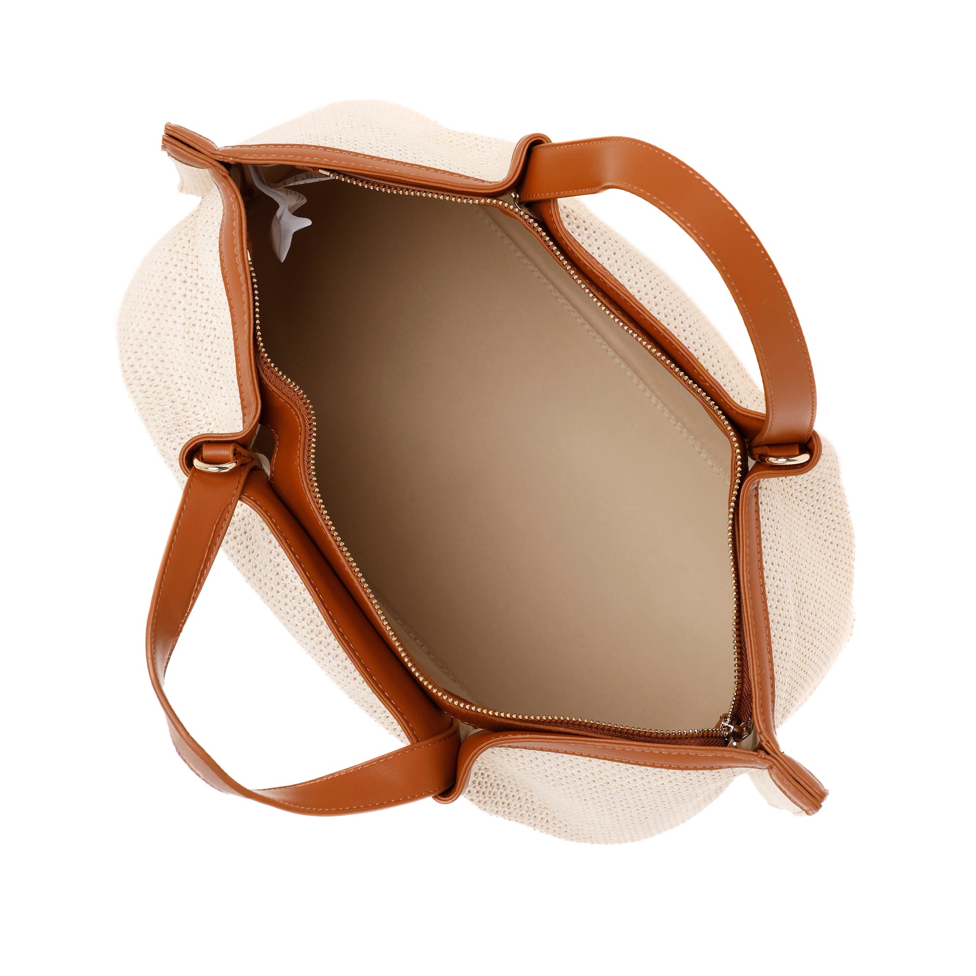 Borsa a mano Byblos donna in tessuto con manici rigidi e tracolla regolabile TAN TU | Giò Fashion