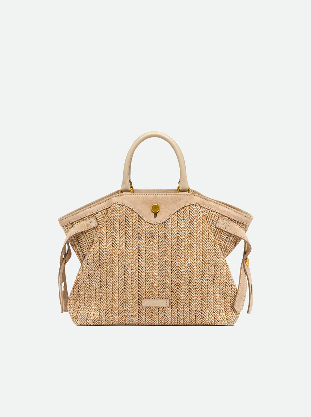 Borsa a mano Gianni Chiarini intrecciata elegante con dettagli laterali regolabili