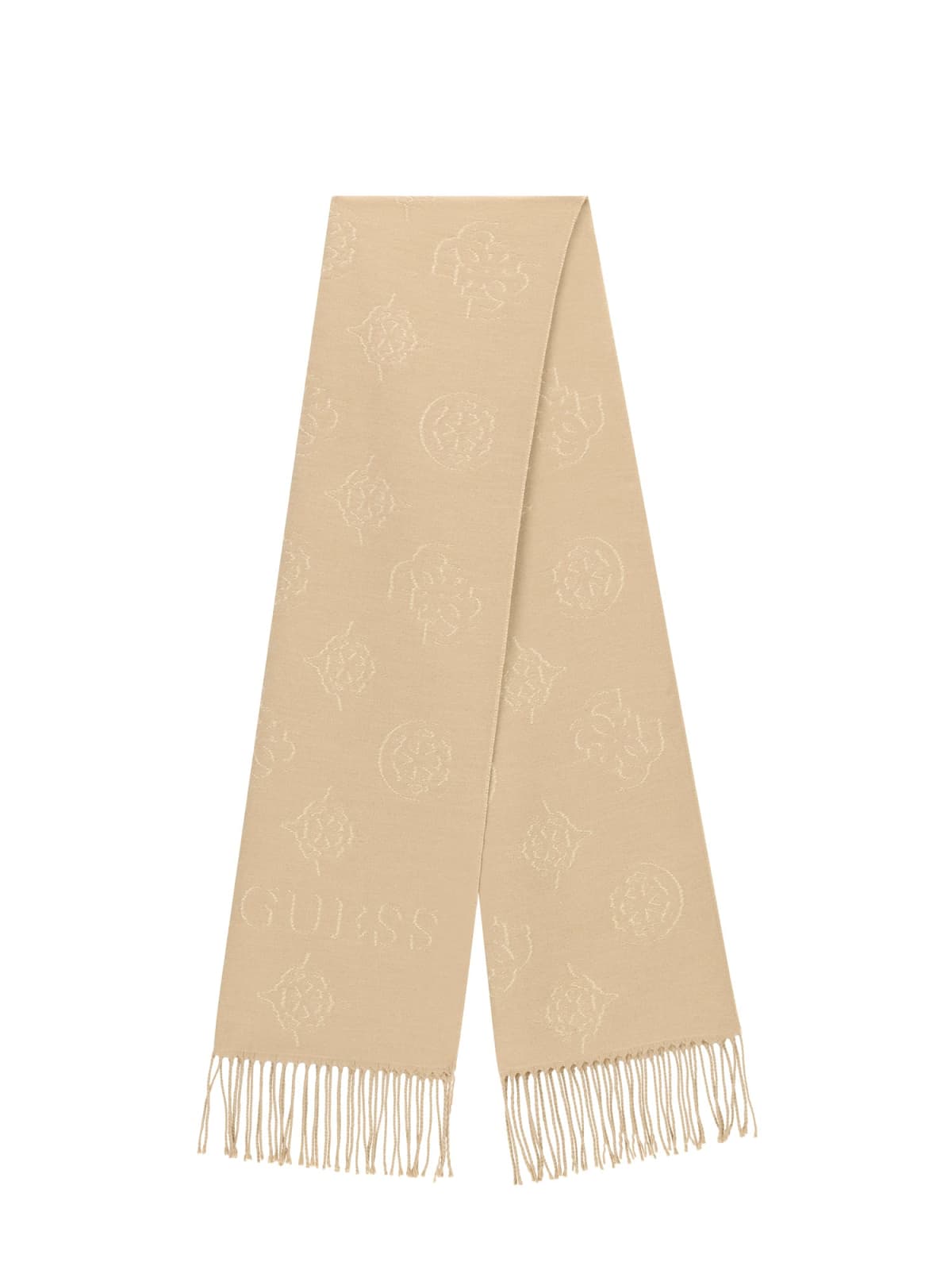 Guess Sciarpa Donna con Logo e Frange