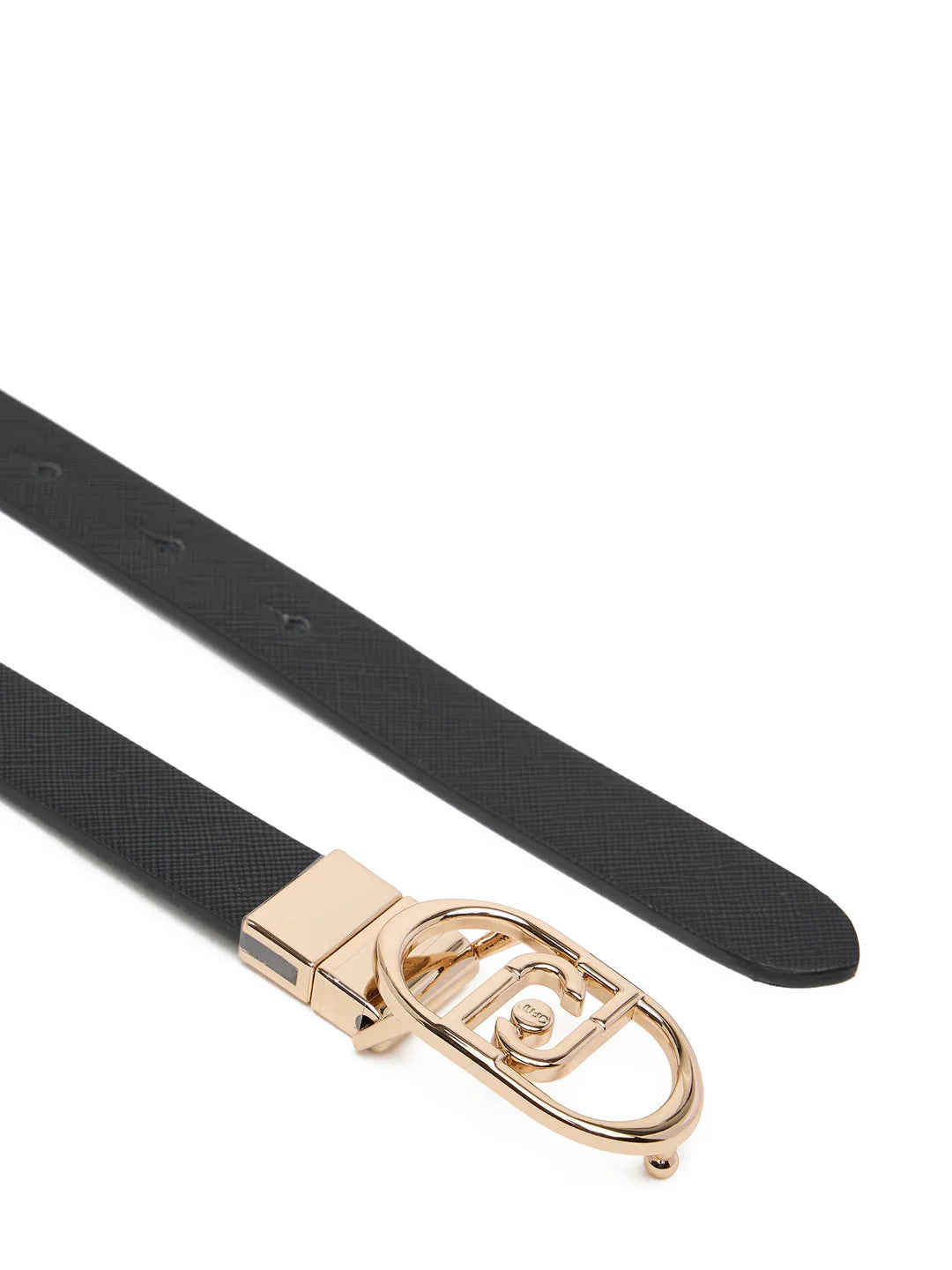 Cintura Liu Jo reversibile con fibbia logata ovale NERO GRIGI M | Giò Fashion