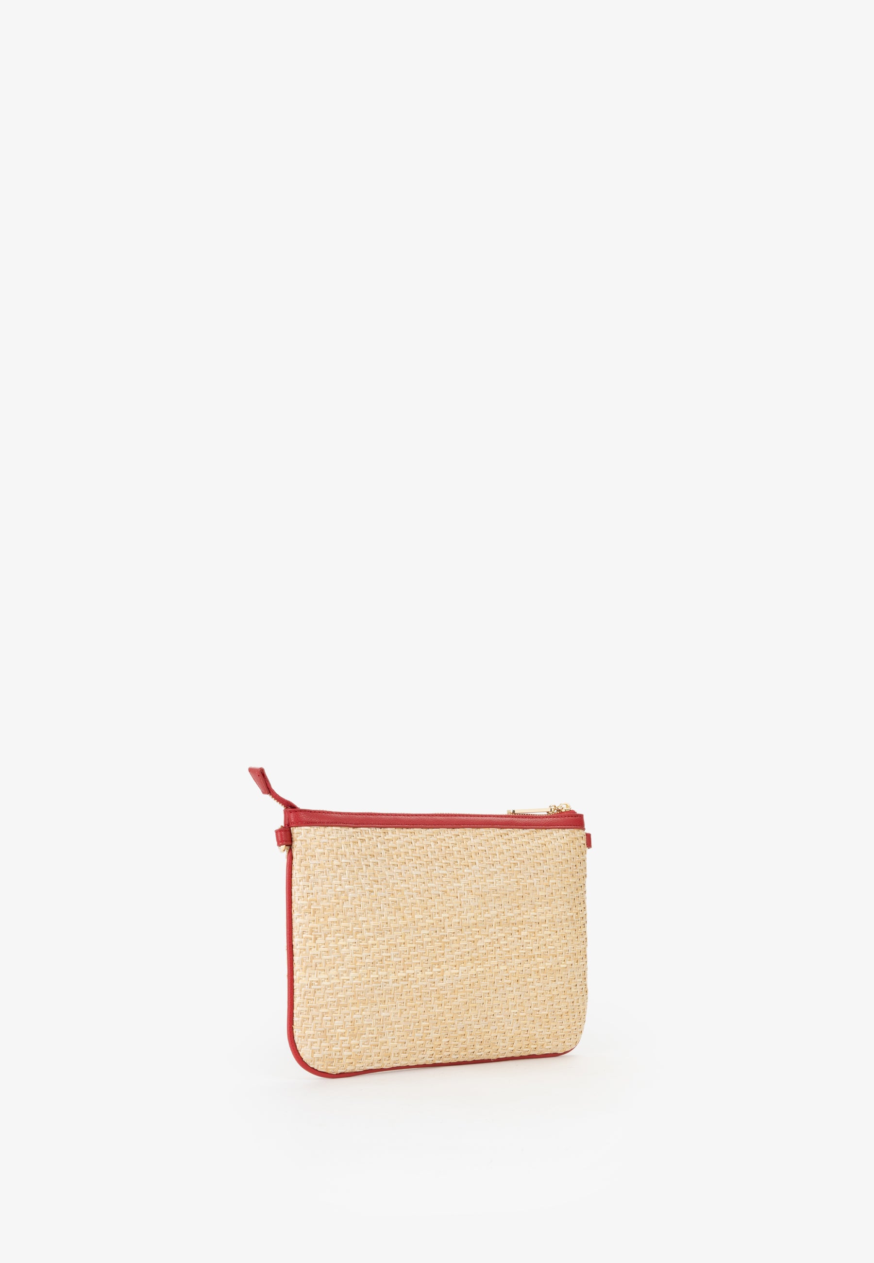 Pochette donna Mario Valentino effetto rafia con tracolla regolabile e design compatto Rosso TU | Giò Fashion