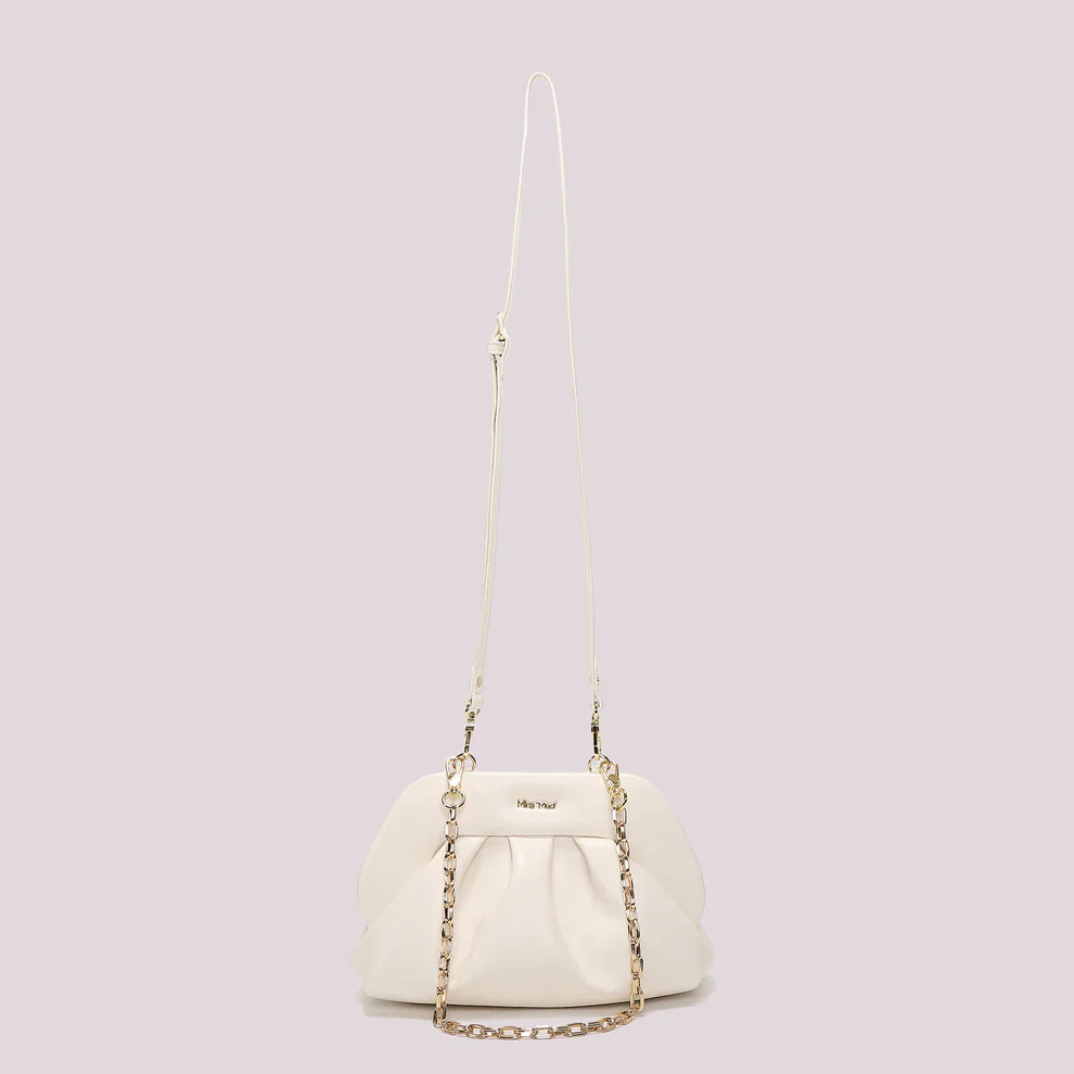Borsa a Tracolla Donna Mimi Mua con Catena Design Morbido Elegante PANNA TU | Giò Fashion