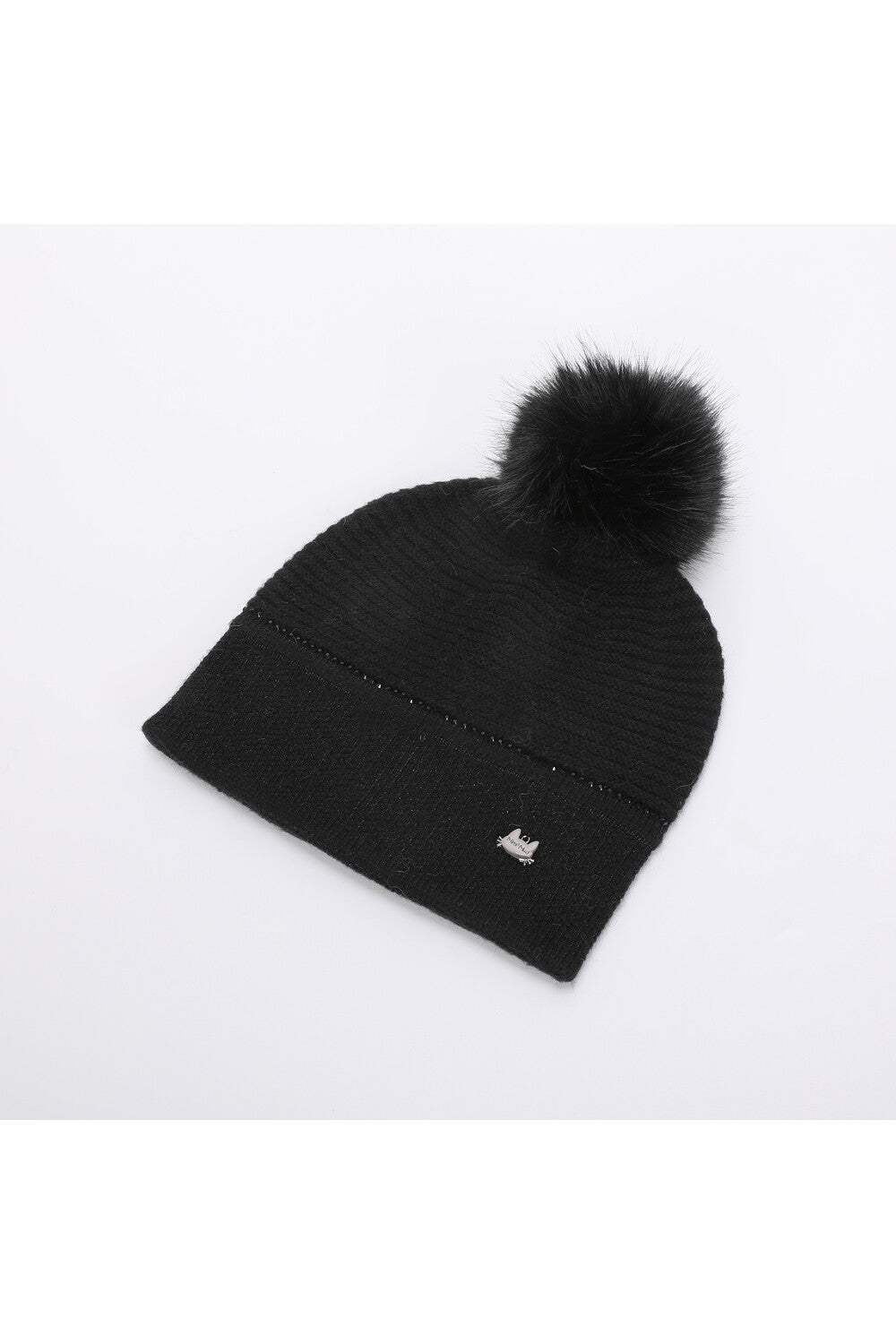 Cappello donna Mimi Mua con pon pon elegante NERO TU | Giò Fashion