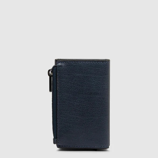 Portafoglio Piquadro in pelle e metallo con porta carte compatto e porta monete AVION TU | Giò Fashion