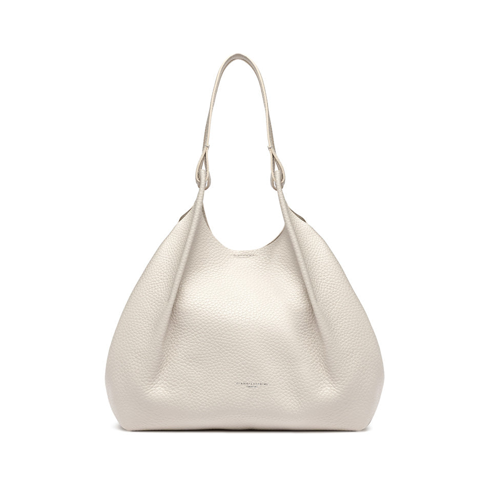 Borsa a Spalla Gianni Chiarini Dua in pelle metallizzata Sabbia TU | Giò Fashion