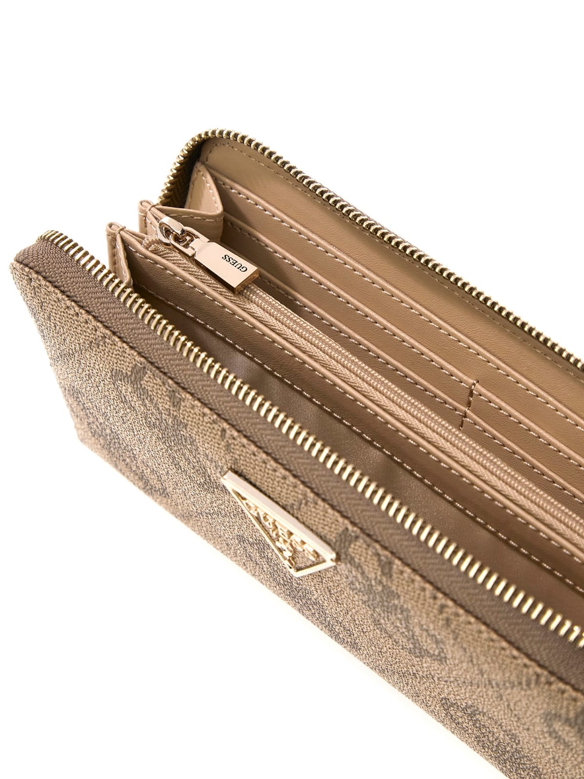 Portafoglio lungo Guess donna logo all over con zip