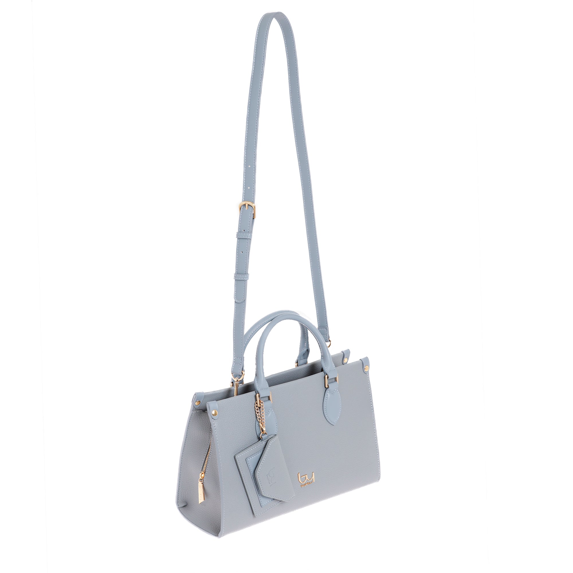 Borsa a mano Byblos donna compatta con tracolla regolabile e accessorio coordinato Blu TU | Giò Fashion