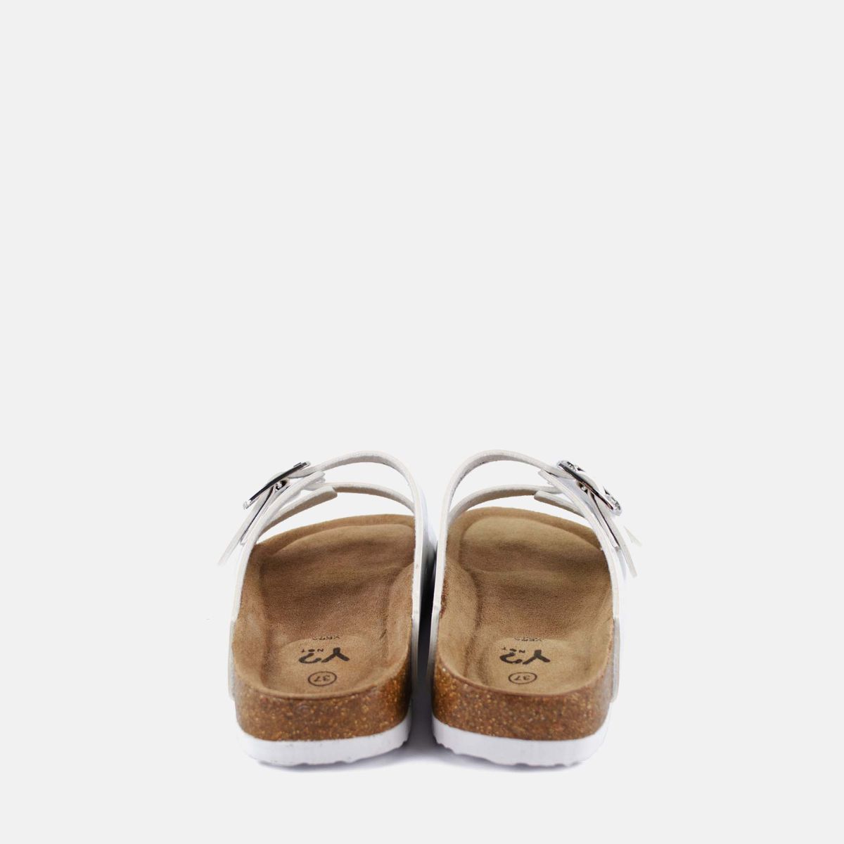 Ciabatte donna Y Not doppia fascia con fibbie regolabili stile comfort moderno Bianco 41 | Giò Fashion