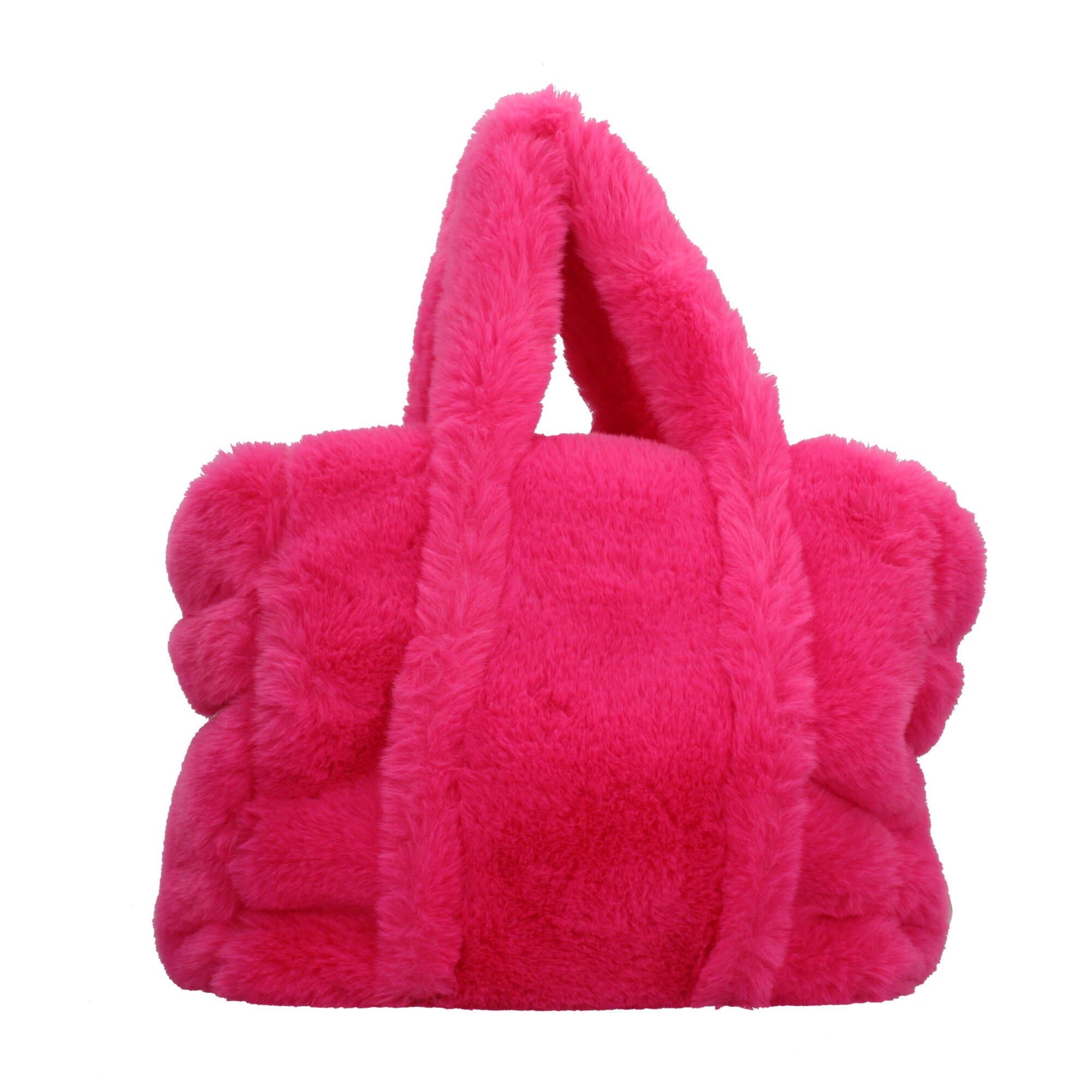 Borsa in eco-pelliccia con logo applicato di Liu Jo Rosa TU | Giò Fashion
