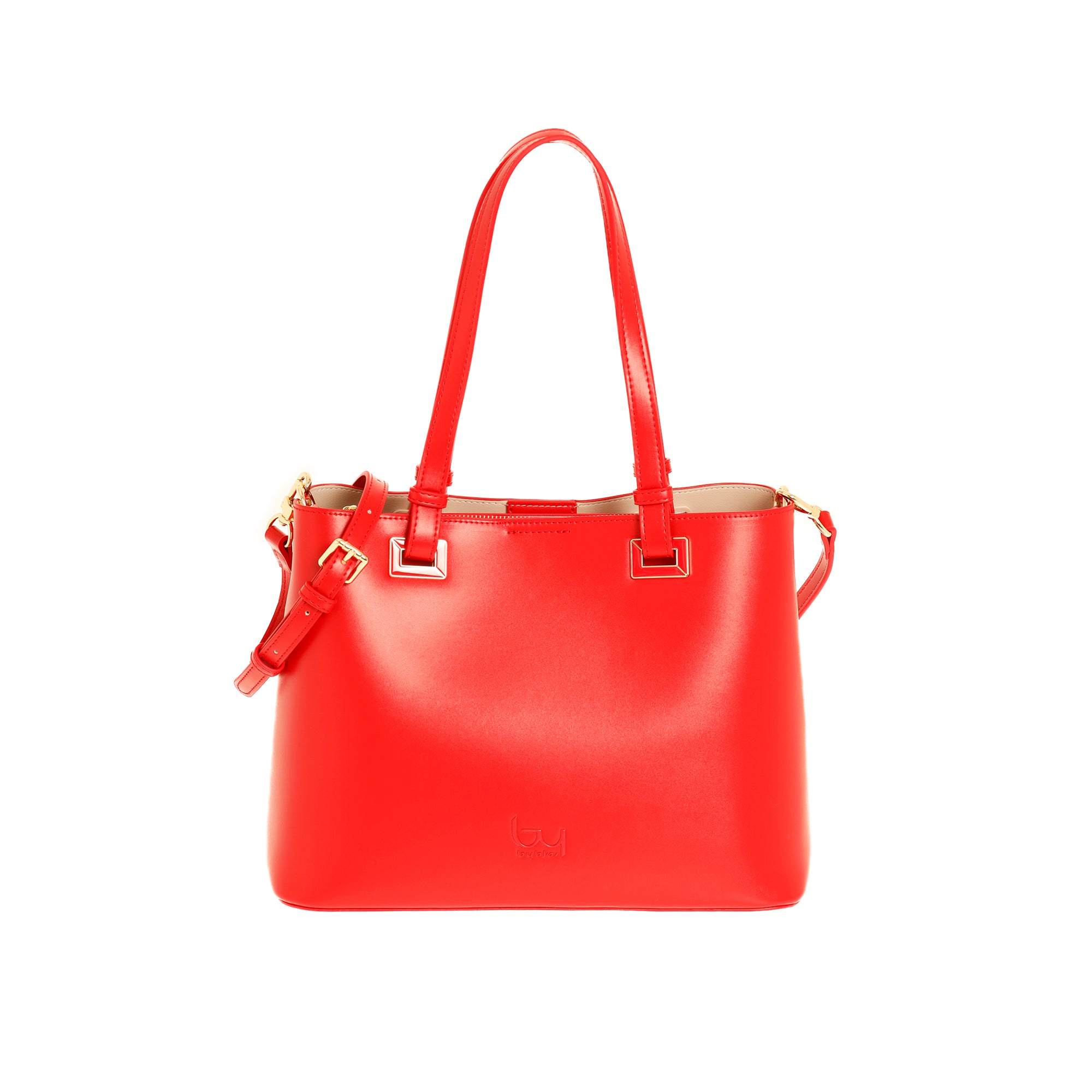 Borsa a spalla Byblos donna elegante con doppio manico e tracolla regolabile Rosso TU | Giò Fashion